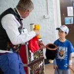 Magic show with colourful props